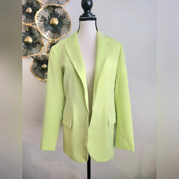 Derek Lam 10 CrosbyWilson Relaxed Blazer in Celery - Picture 2 of 12